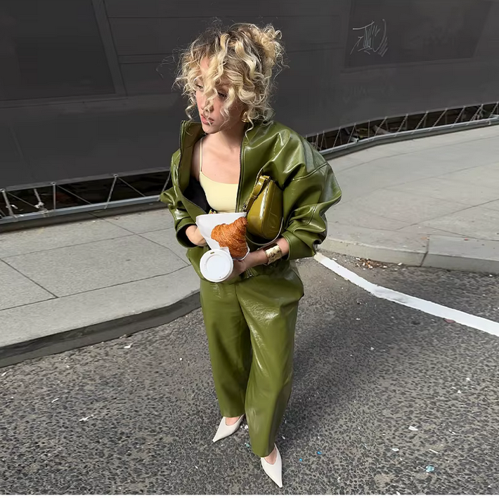 80'S STYLE LEATHER PANTS