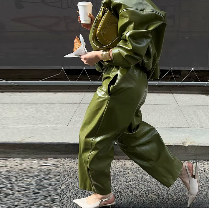 80'S STYLE LEATHER PANTS