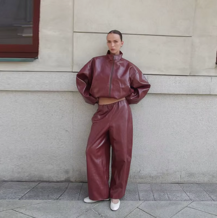 80'S STYLE LEATHER PANTS