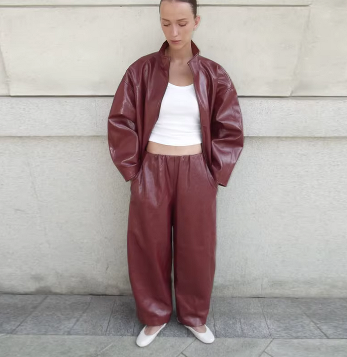 80'S STYLE LEATHER PANTS