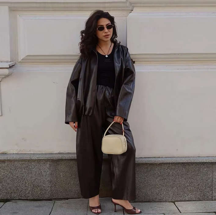 80'S STYLE LEATHER PANTS